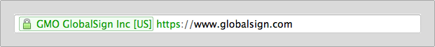 Barra de endereços do Google Chrome, com a barra verde e https ativado
