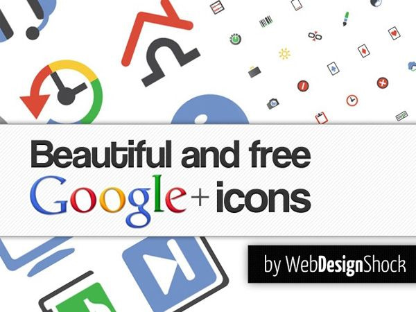 Ilustração dos ícones de Google Plus Interface Icons