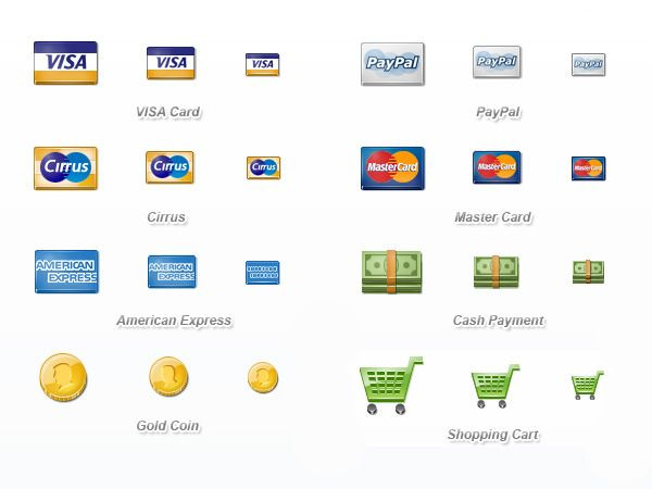 Ilustração dos ícones de Payment Icon Set